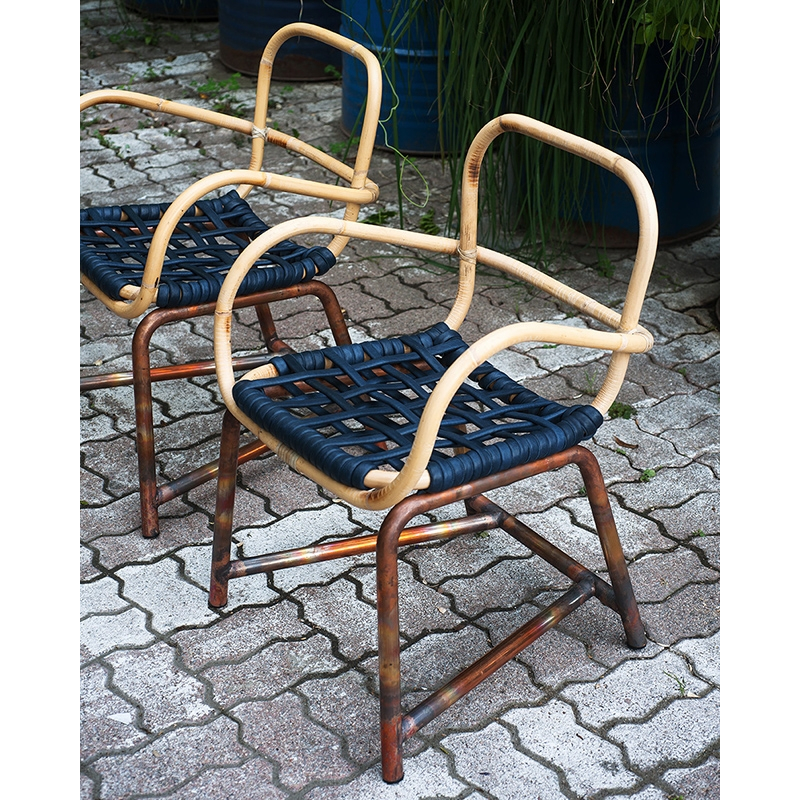 Chaise et petit fauteuil extérieur Baxter made in italy MANILA