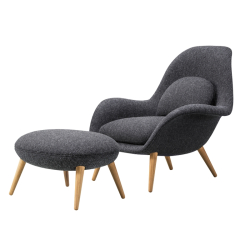 Fauteuil SWOON LOUNGE & OTTOMAN FREDERICIA
