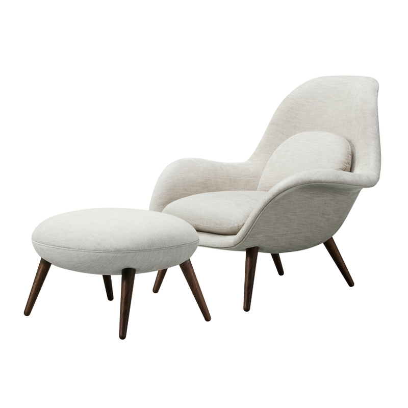 Fauteuil Fredericia SWOON LOUNGE & OTTOMAN