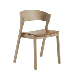Chaise COVER SIDE CHAIR assise cuir MUUTO