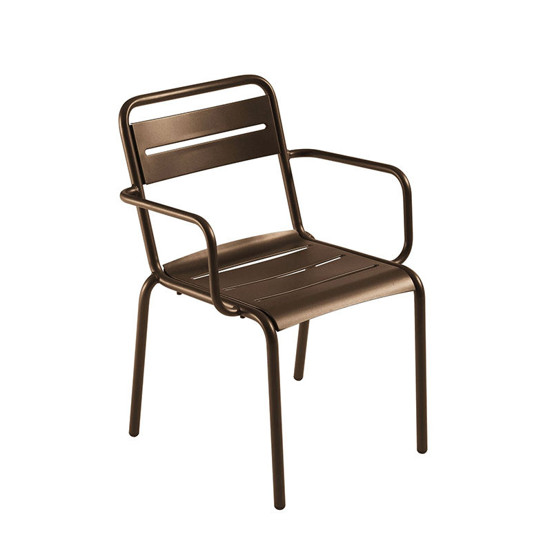 Chaise et petit fauteuil extérieur Emu STAR avec accoudoirs