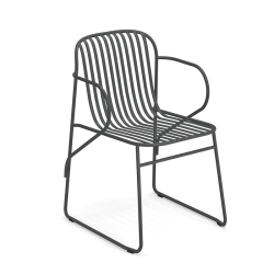 Chaise et petit fauteuil extérieur Emu RIVIERA avec accoudoirs