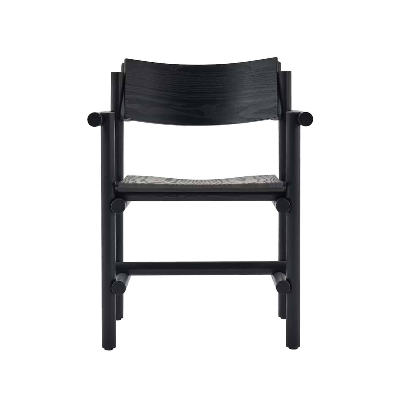 Dining Chair MUECKE with armrests Ebony black KNOLL