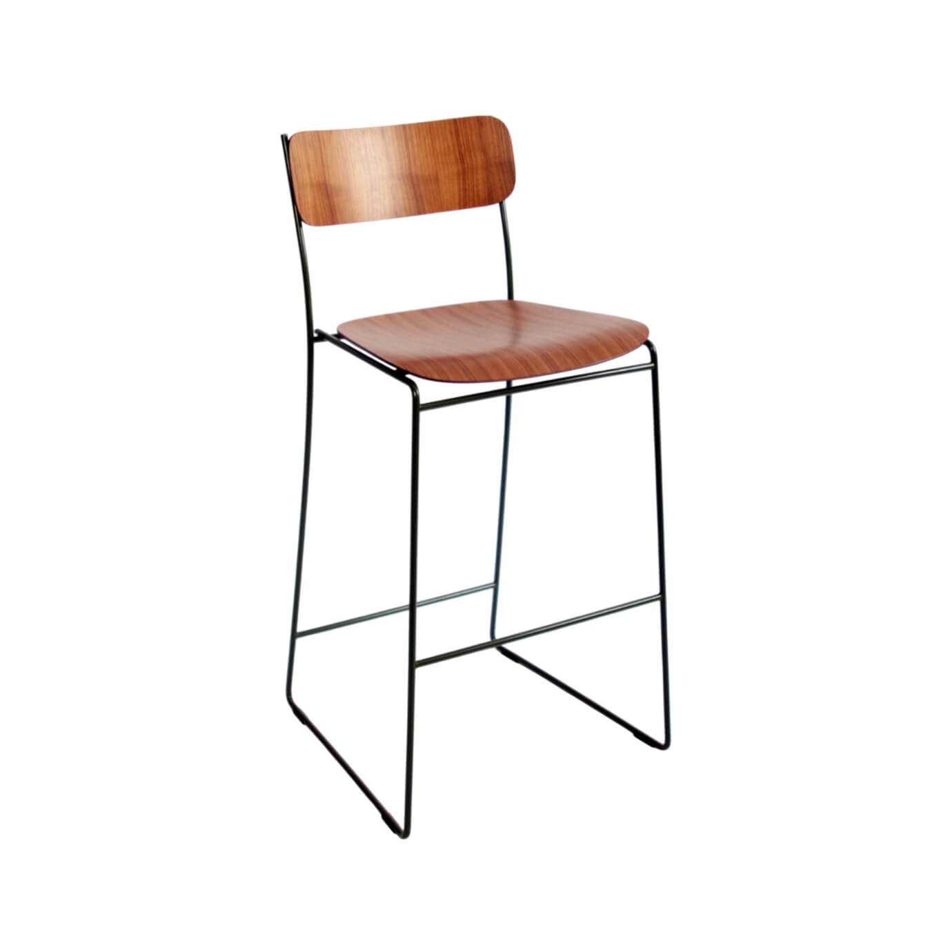 Tabouret haut SEN 65.6 Noyer/ noir NOMA