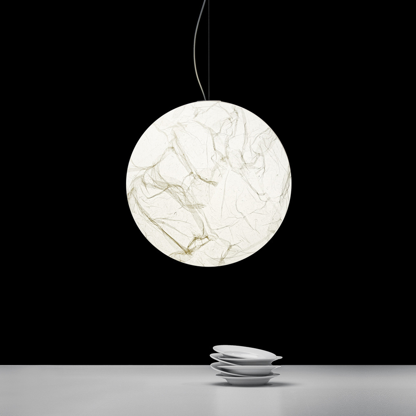 Pendant Light MOON 80 White DAVIDE GROPPI