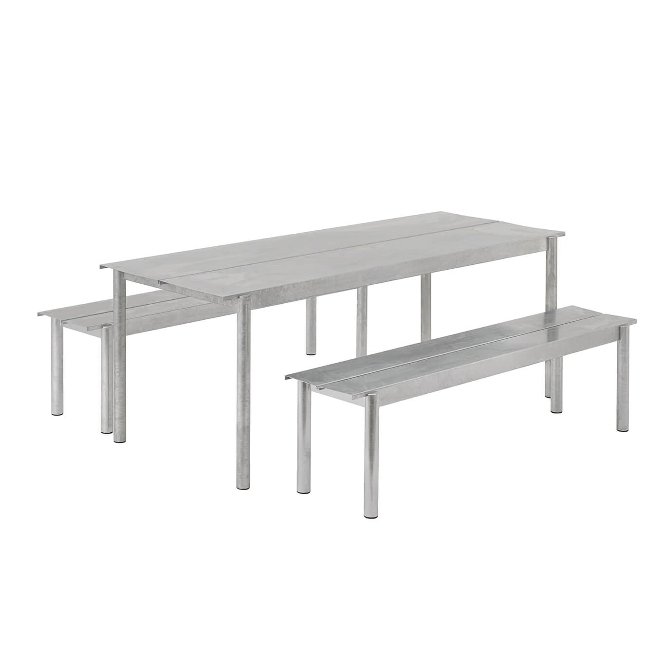 Banc LINEAR STEEL Galvanisé MUUTO