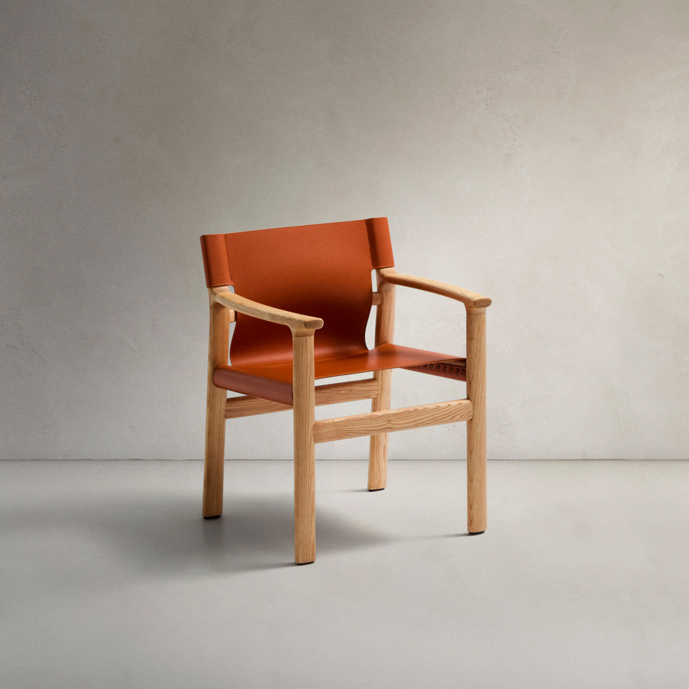 JAN Frêne naturel / Cuir Marron KAVE HOME