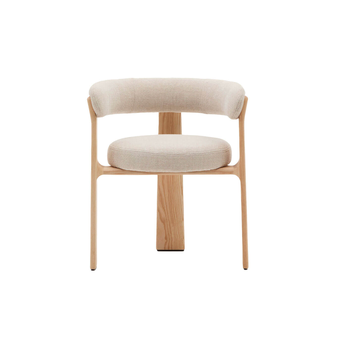 GRANITE 3 pieds Tissu Chenille beige / Frêne naturel  KAVE HOME