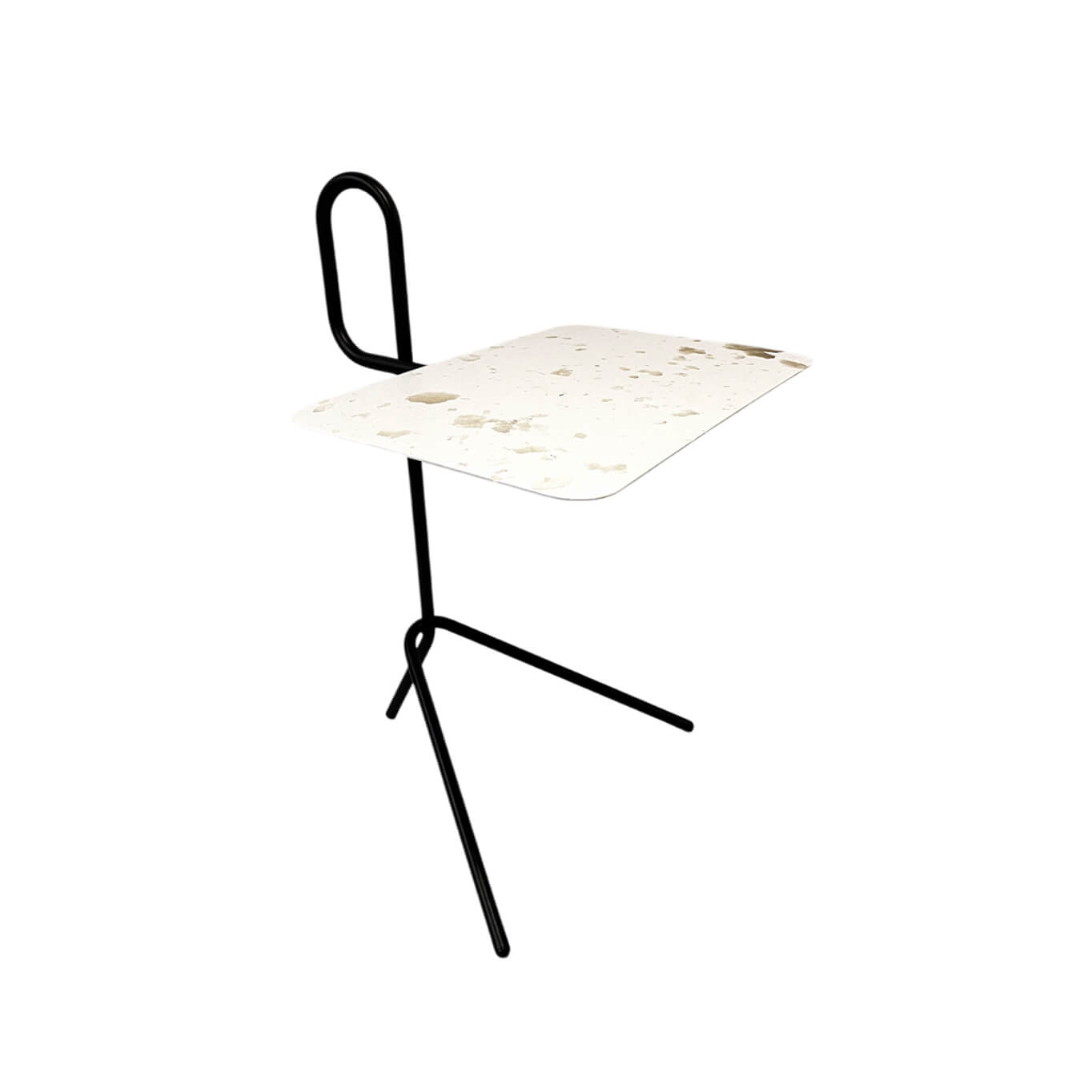 Table d'appoint guéridon LAIME 42 Noir/ blanc NOMA