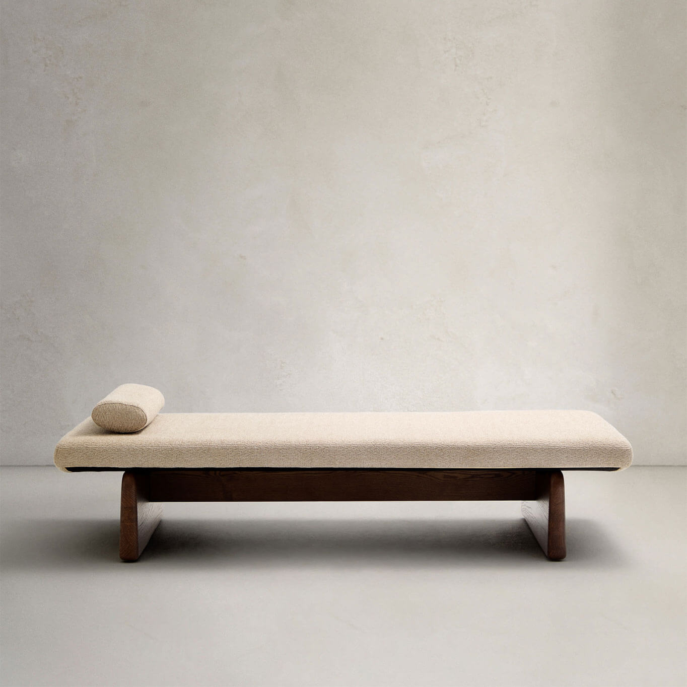 TOPAZ Frêne finition Noyer / Tissu Chenille beige KAVE HOME