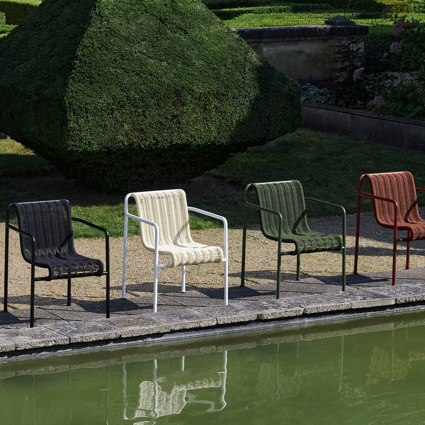 Chaise extérieur Chaise PALISSADE CORD Gris Ciel HAY