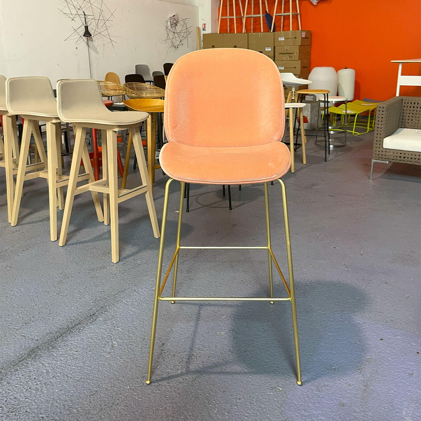 BEETLE H 75 Tissu Rose Saumon GUBI