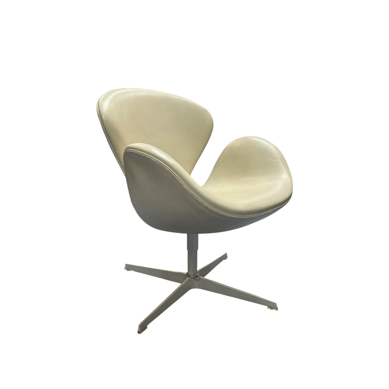 Fauteuil CYGNE Cuir Blanc FRITZ HANSEN