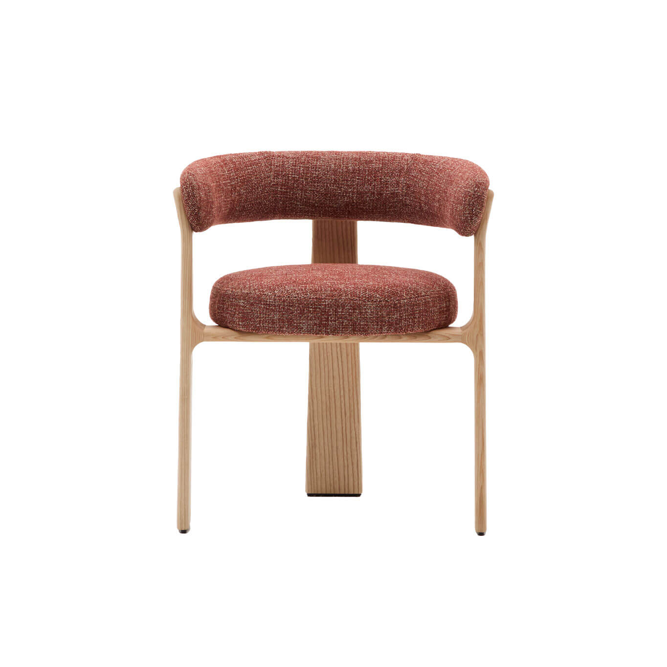 GRANITE 3 pieds Tissu Chenille terracotta / Frêne naturel KAVE HOME