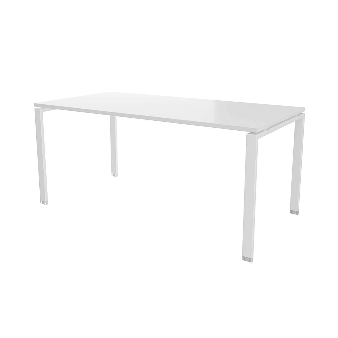 Bureau individuel ATREO Pieds droits 180x80 Blanc ALEA