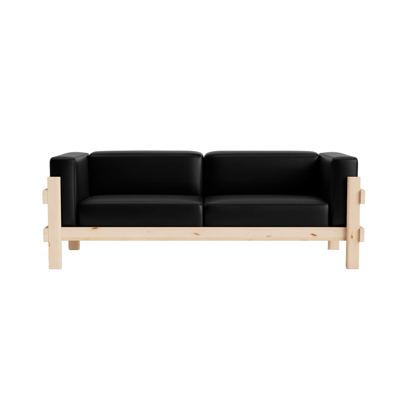 Canapé KUBE Pin Ultra Cuir Noir NORMANN COPENHAGEN
