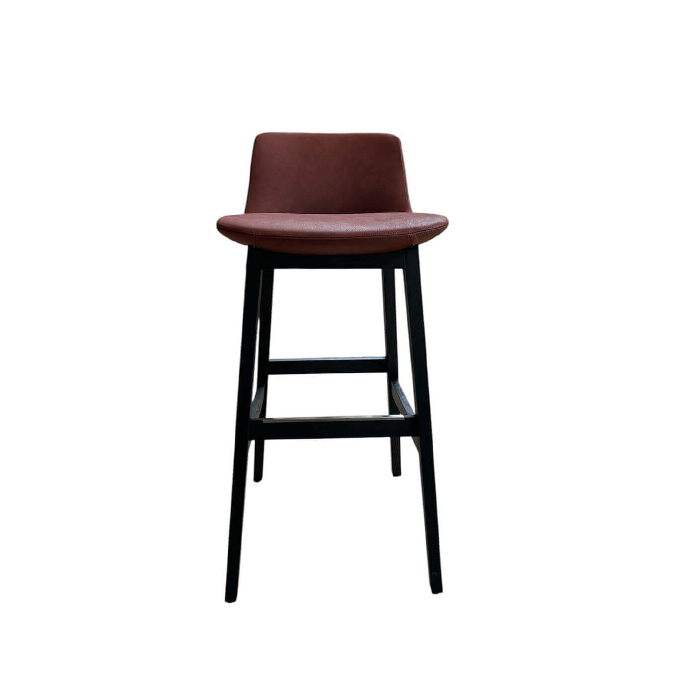 Tabouret haut VENTURA Nubuck bordeaux marron POLIFORM