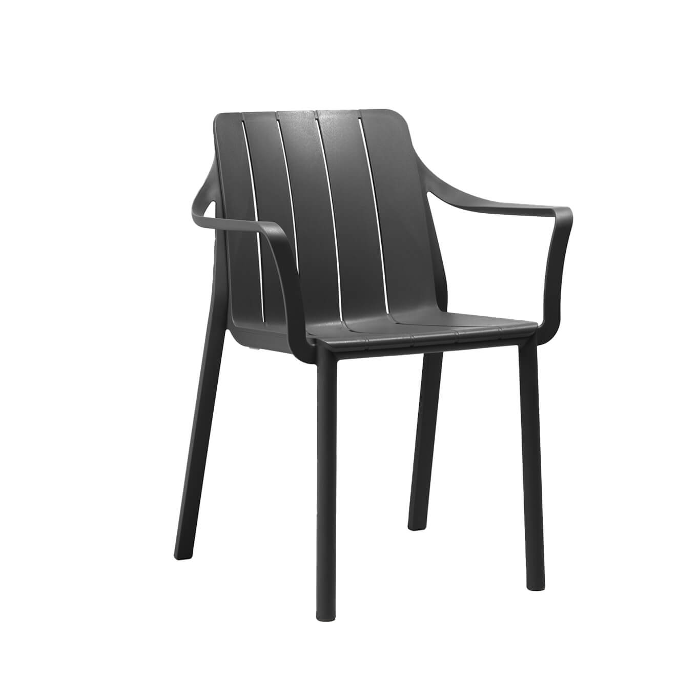 Chaise extérieur TIBERINA avec accoudoirs Anthracite NARDI