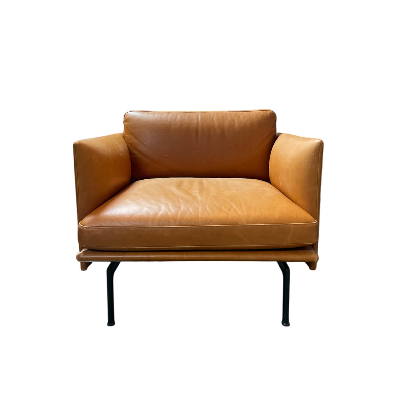 Fauteuil OUTLINE Cuir Cognac MUUTO