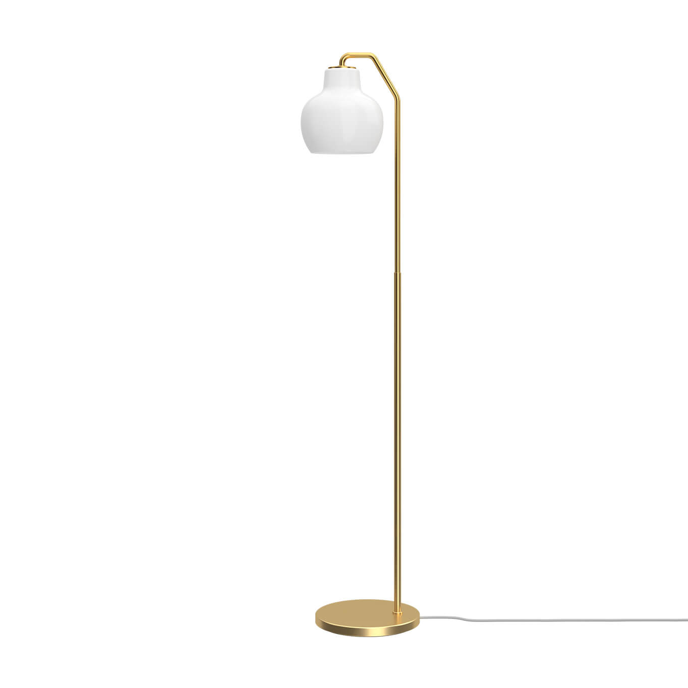 Lampadaire VL RING CROWN Laiton / Verre opalin LOUIS POULSEN