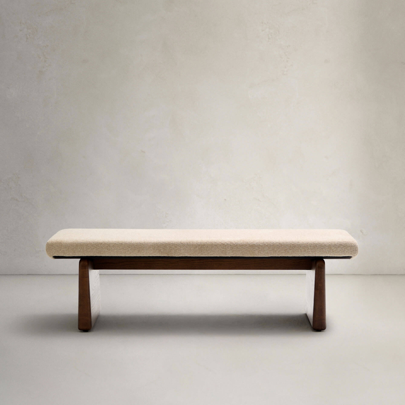 TOPAZ Frêne finition Noyer / Tissu Chenille beige KAVE HOME