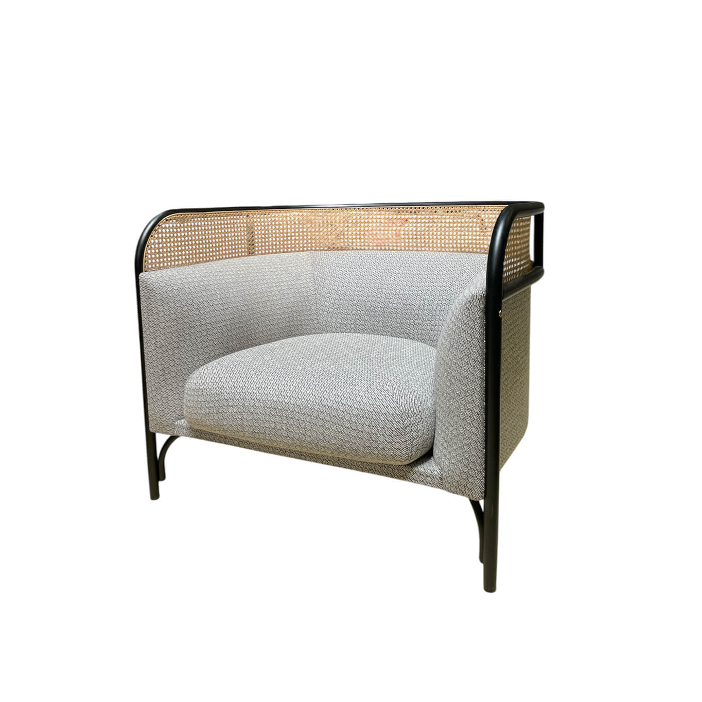 Fauteuil TARGA LOUNGE Tissu Classe Gris / Cannage GEBRÜDER THONET VIENNA
