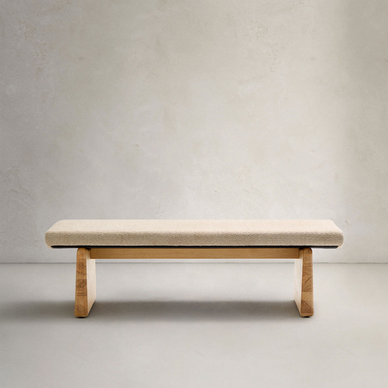 TOPAZ Frêne finition naturelle / Tissu Chenille beige KAVE HOME