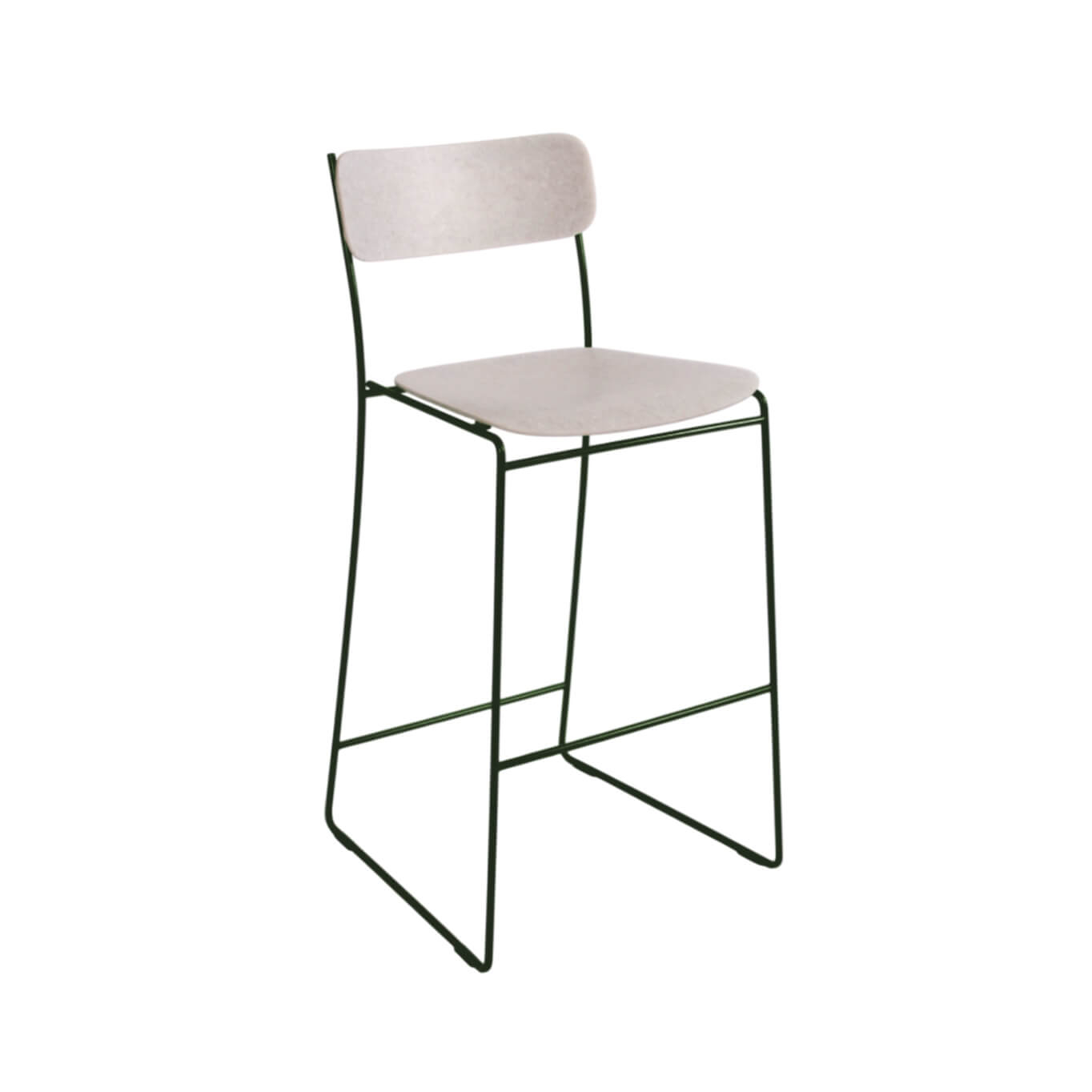 Tabouret haut SEN 95.6 Blanc/ vert NOMA
