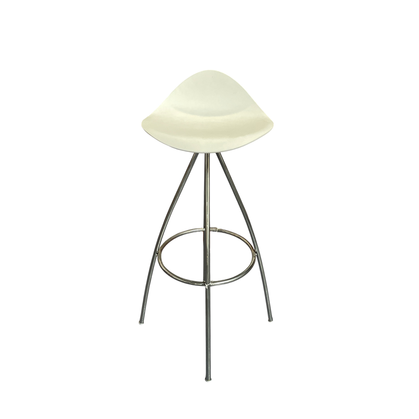 Tabouret haut ONDA Blanc / Chrome STUA