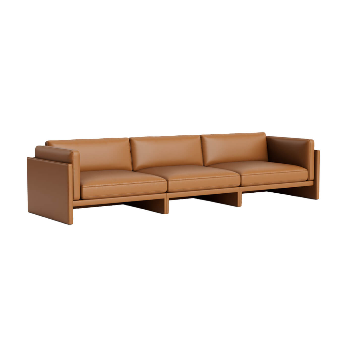 Canapé SOFTY 4 Places Ultra Cuir Cognac NORMANN COPENHAGEN