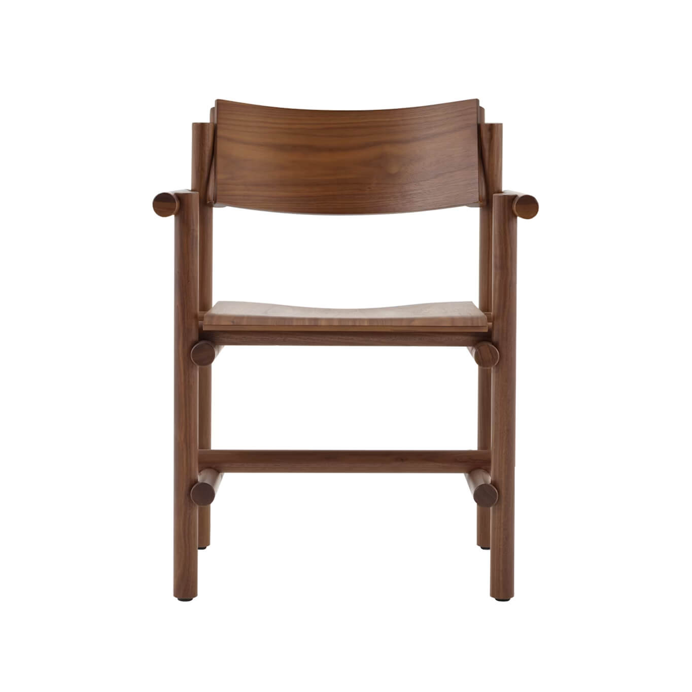 Dining Chair MUECKE with armrests Walnut KNOLL