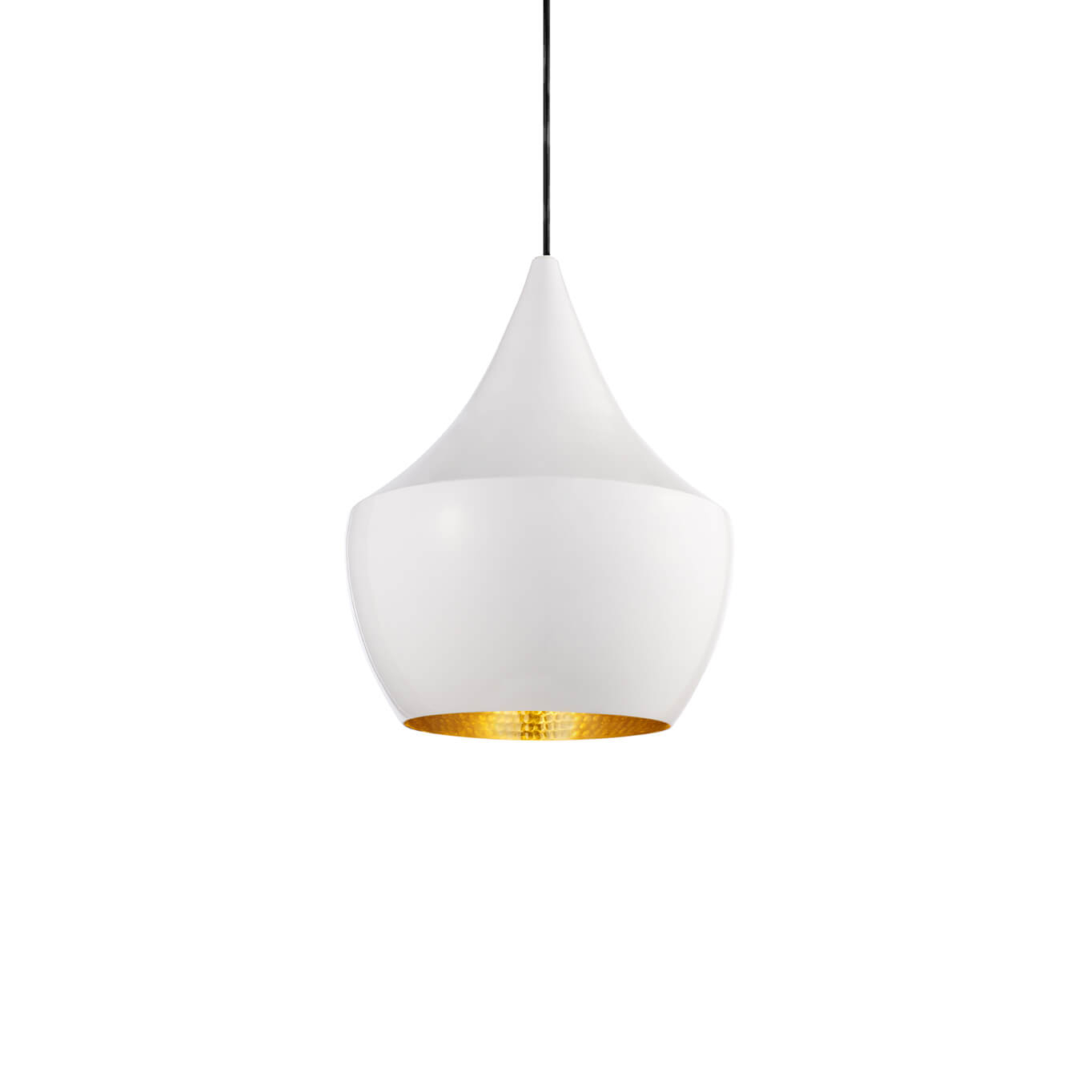 Suspension BEAT LIGHT FAT Blanc/ laiton TOM DIXON