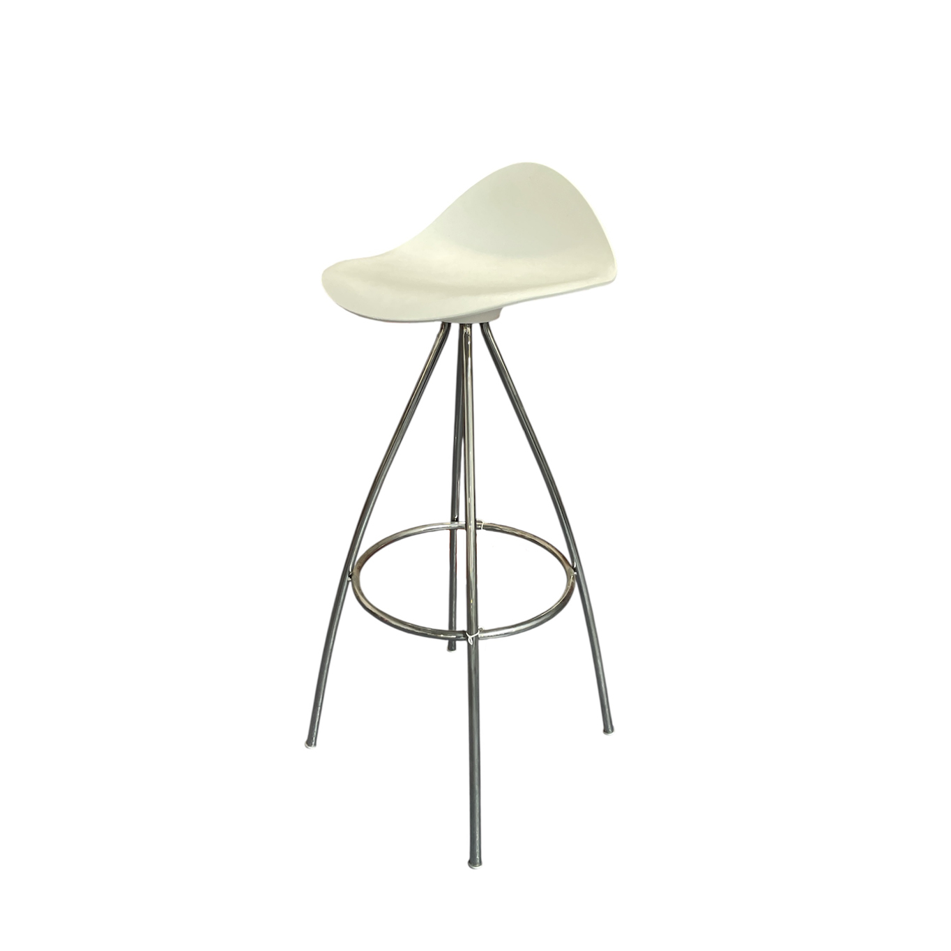 Tabouret haut ONDA Blanc / Chrome STUA
