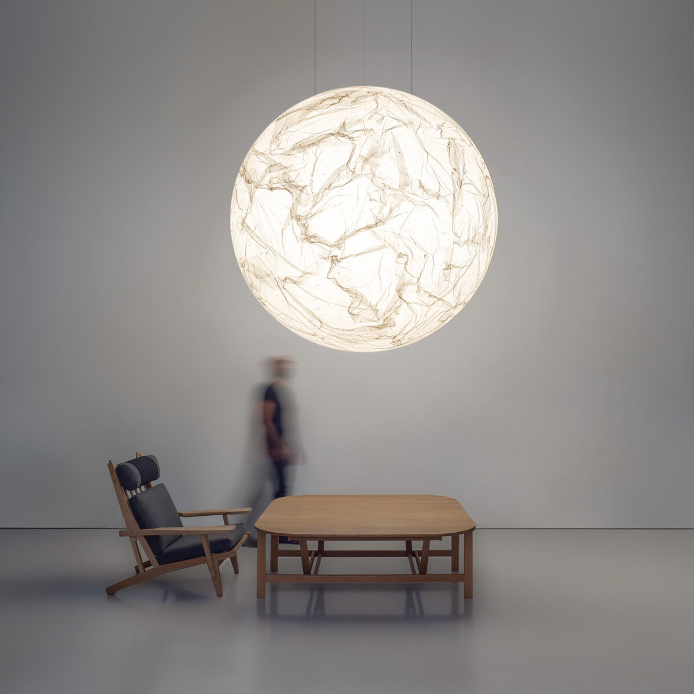 Pendant Light MOON 200 White DAVIDE GROPPI