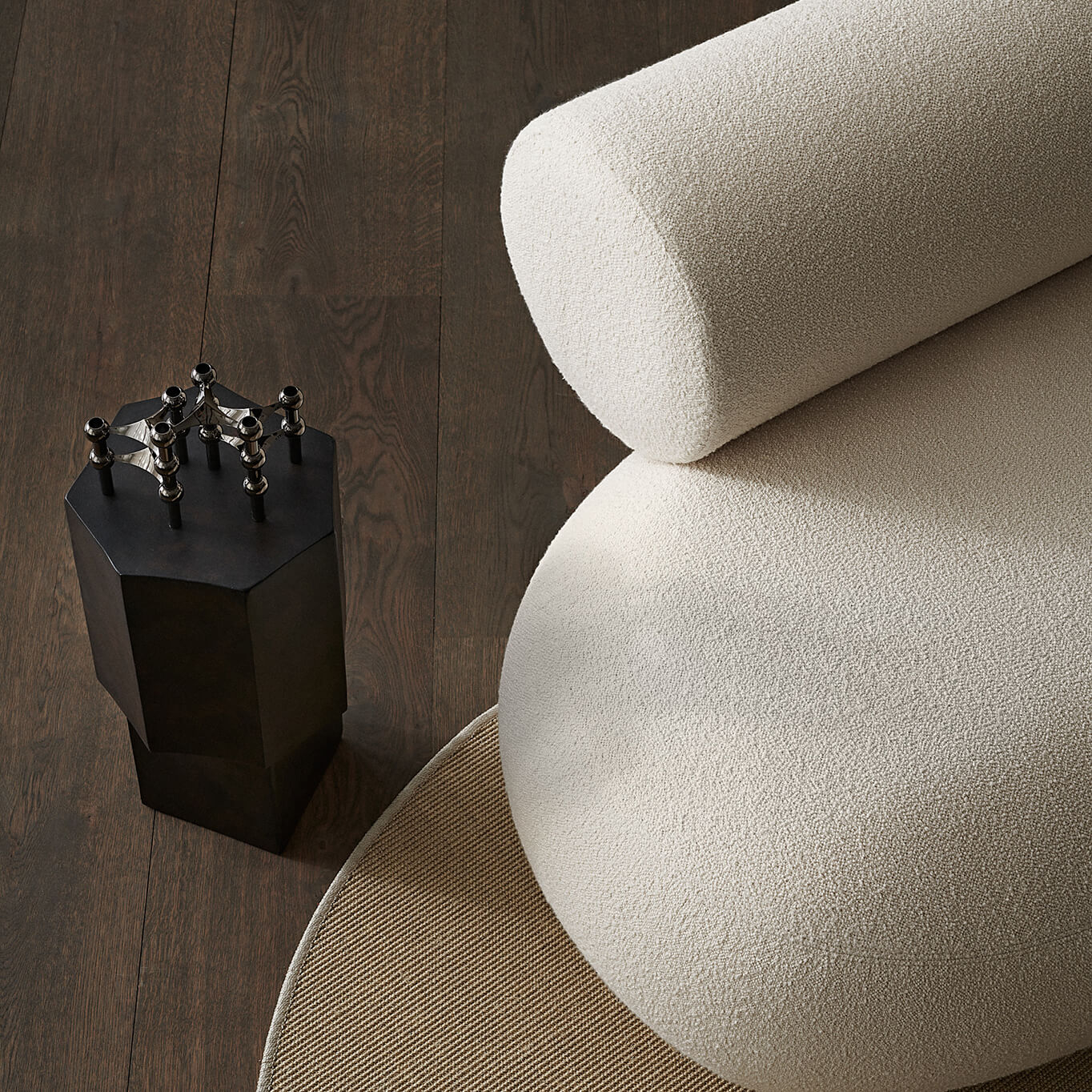 Table d'appoint guéridon QUARTZ Terre NORR11