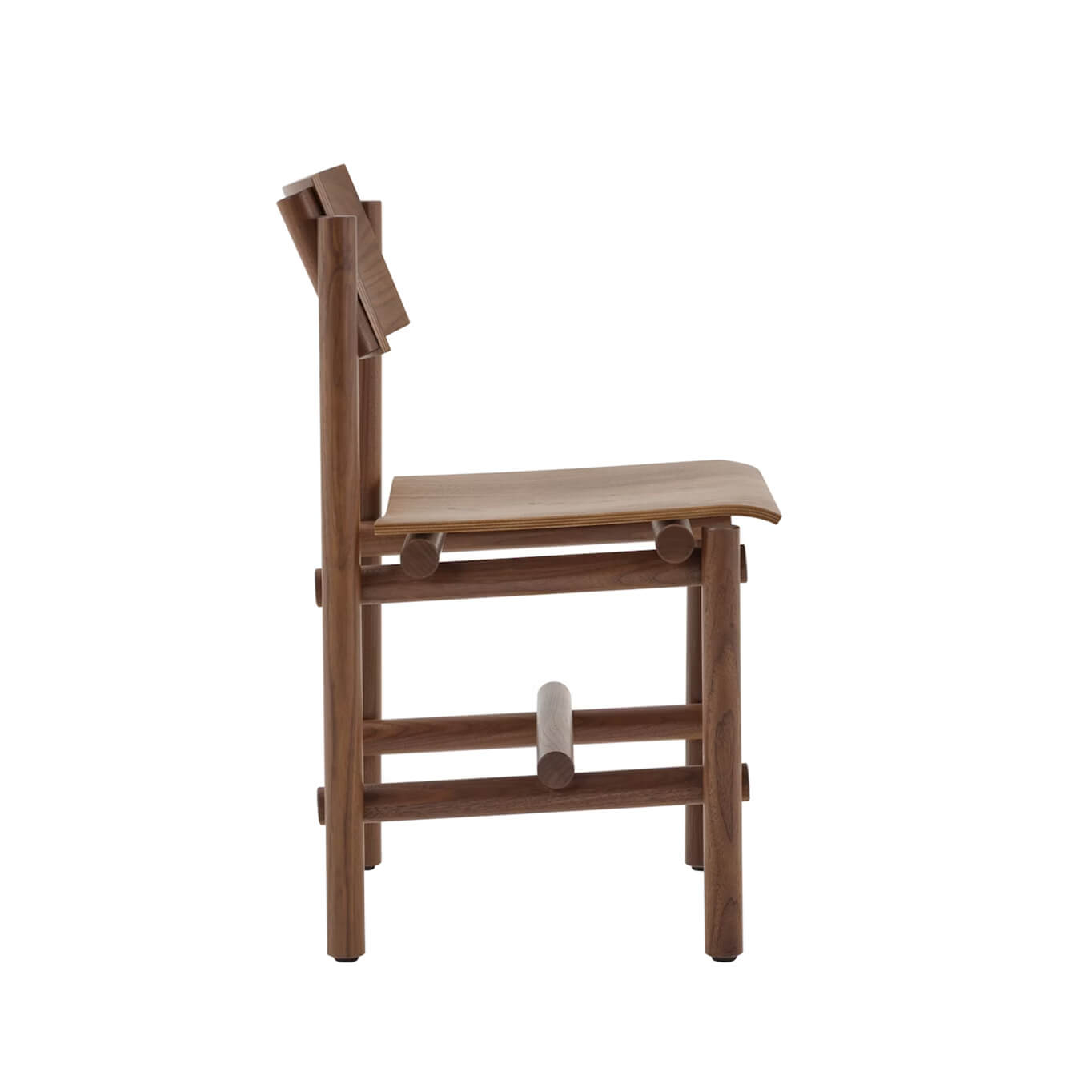 Dining Chair MUECKE Walnut KNOLL