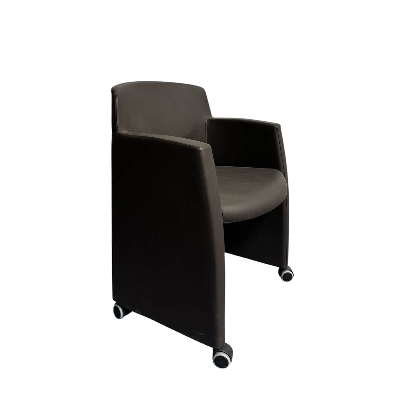 Easy chair KLIPP Cuir marron KASTEL