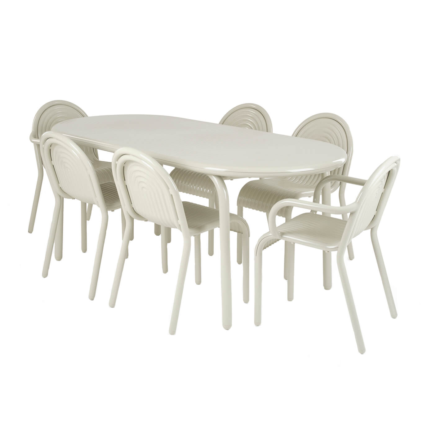 Dining Table Groove Obround Putty TOM DIXON
