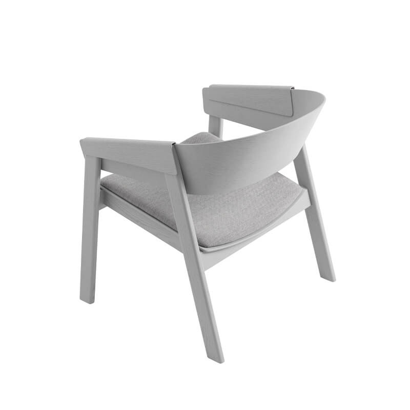 Fauteuil COVER LOUNGE assise tissu Gris 123 MUUTO