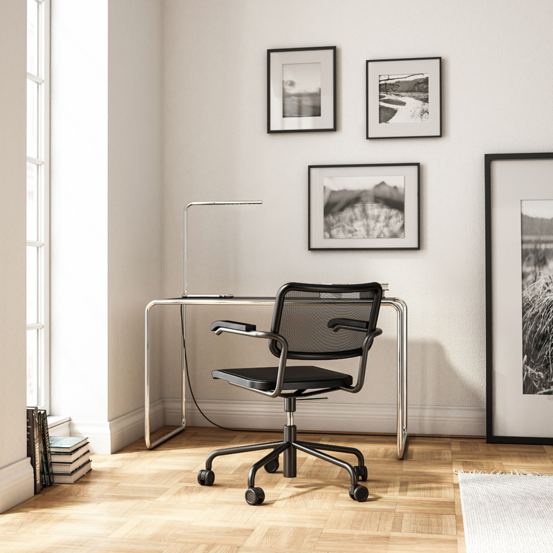 Fauteuil de bureau S 64 ATELIER NDR Noir THONET