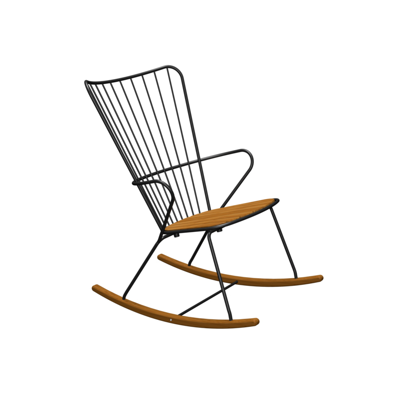Fauteuil extérieur Rocking Chair PAON Noir HOUE