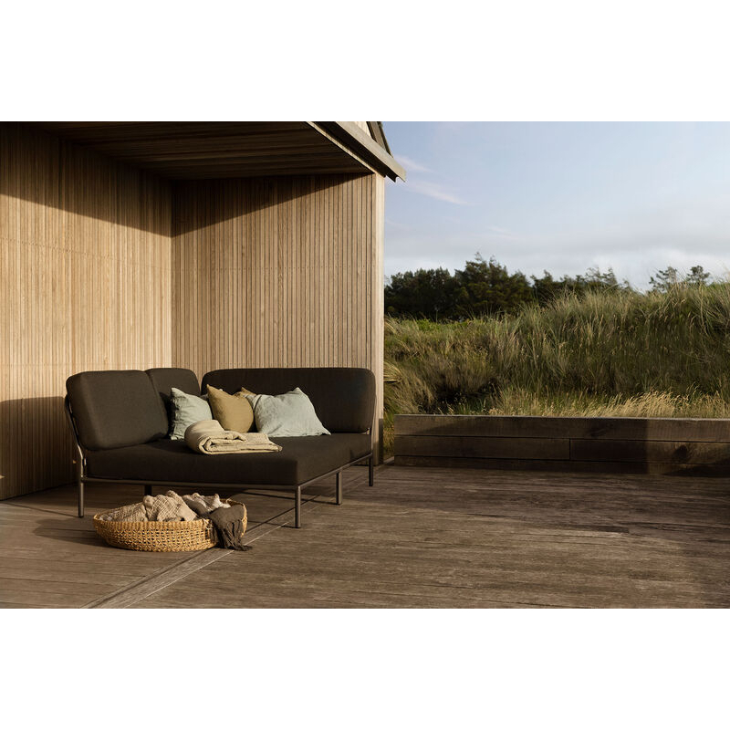 Canapé extérieur Module d'angle LEVEL Basic gris foncé HOUE