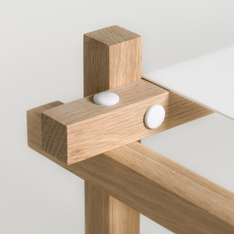 Etagère WOODY COLUMN LOW Blanc, bois HAY