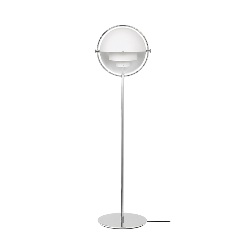 Lampadaire MULTI-LITE Chrome/ blanc GUBI