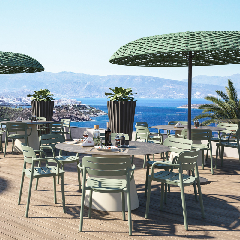 Chaise extérieur CROISETTE Menta verde SERRALUNGA