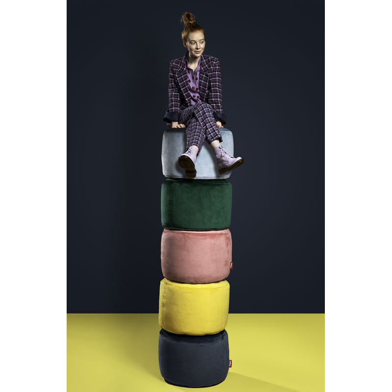 Pouf POINT VELVET Pétrole FATBOY