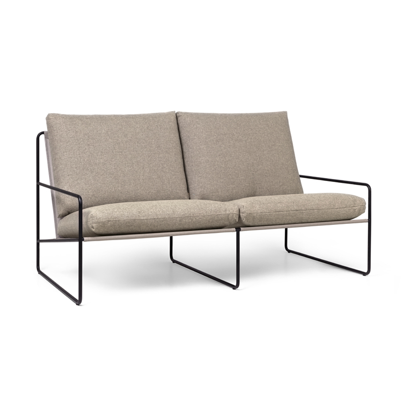 Canapé DESERT DOLCE 2 places Noir/ sable foncé FERM LIVING