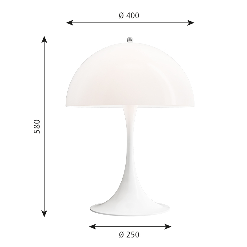 Lampe à poser PANTHELLA 400 Blanc opalin LOUIS POULSEN