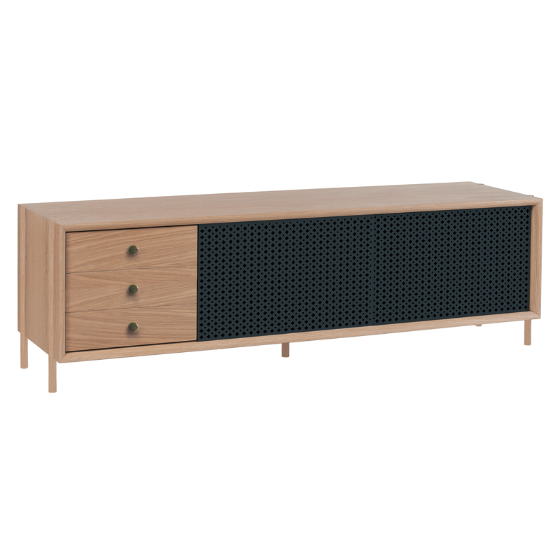 Meuble de rangement Buffet GABIN L162 avec tiroirs Chêne/ Gris ardoise HARTO