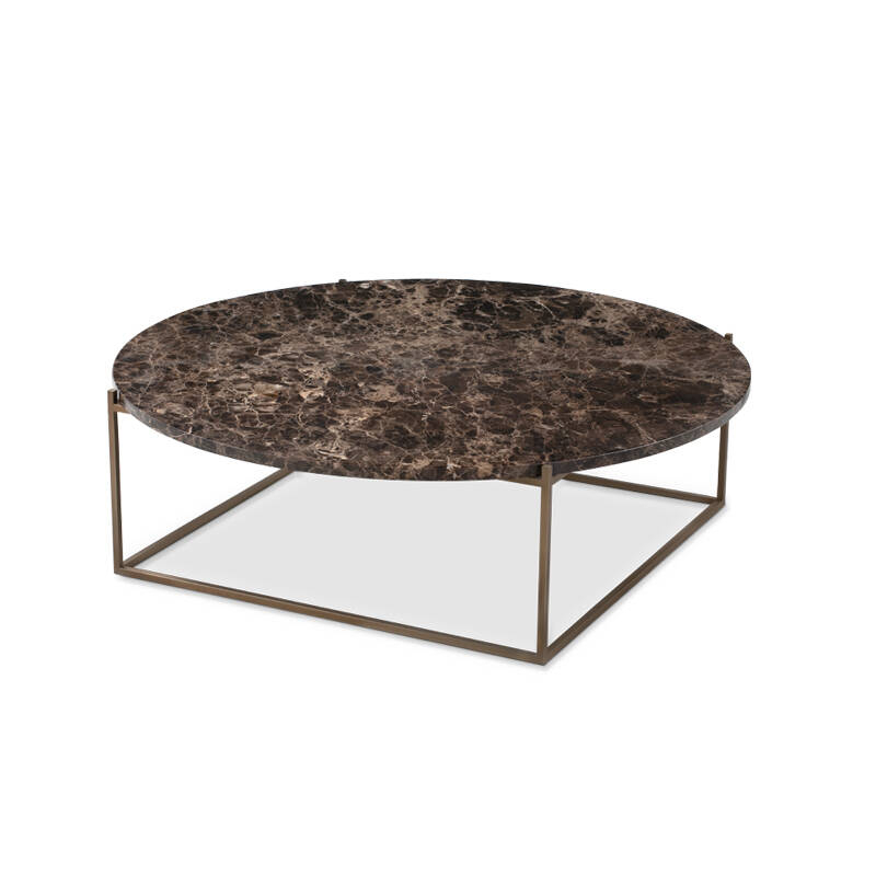 Table basse CIRCLE Marbre marron/ laiton WENDELBO